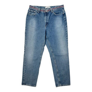 Vintage Y2K Tommy Hilfiger Perfect T Jean Women's Size 14 Blue Embroided Stars